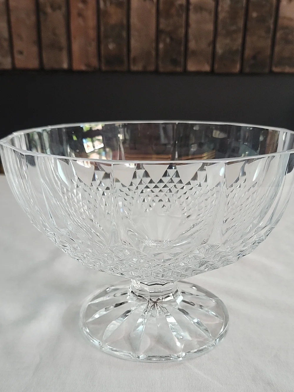 Cristal d'Arques-Durand Vintage Pedestool Footed Bowl 